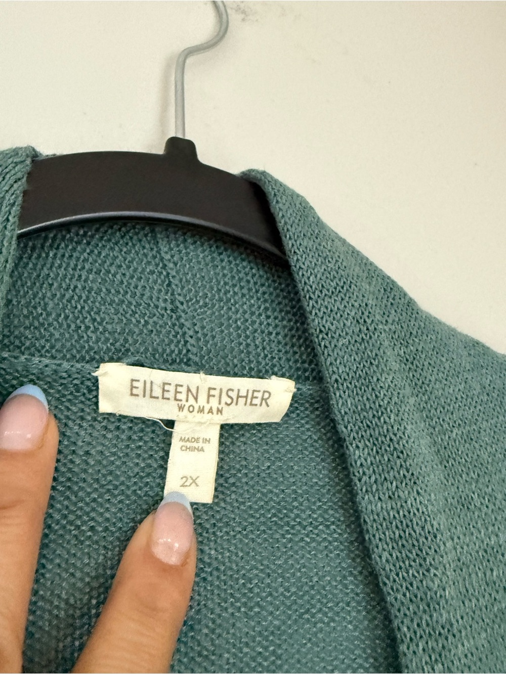 Eileen Fisher 100% Linen Open Front High-Low Cardigan 2X Plus Size - Picture 6 of 6